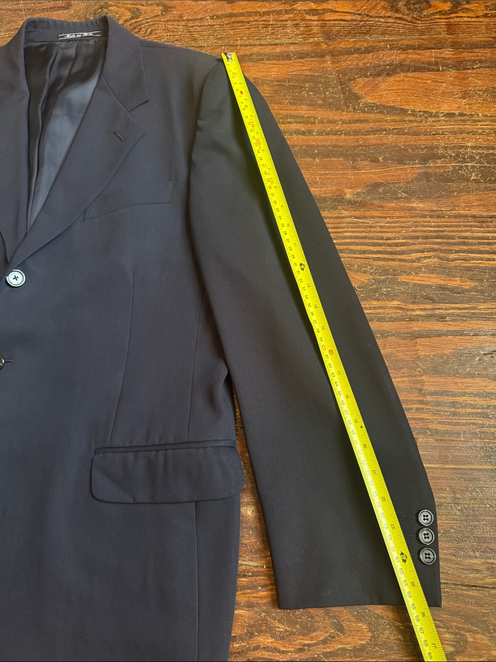 VTG Fendi Navy Blue Single-Breasted Blazer 3 Button Blazer 54R EU/44R US - Picture 12 of 15